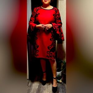 Flared Sleeve Cocktail Dress